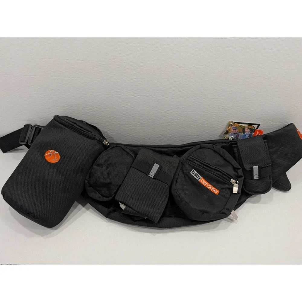 Baby Bandolier Sling Diaper Bag NWT Black Dad Bag New Active Gear Organizer